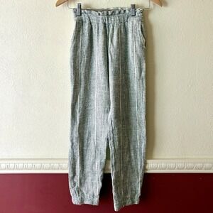 Free People Cotton Blend Gray Cropped Pull On Pants